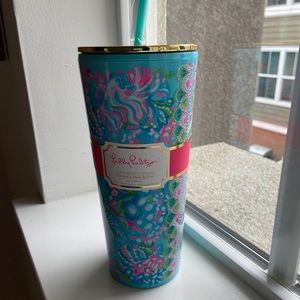 NWT Lily Pulitzer Tumbler with Straw